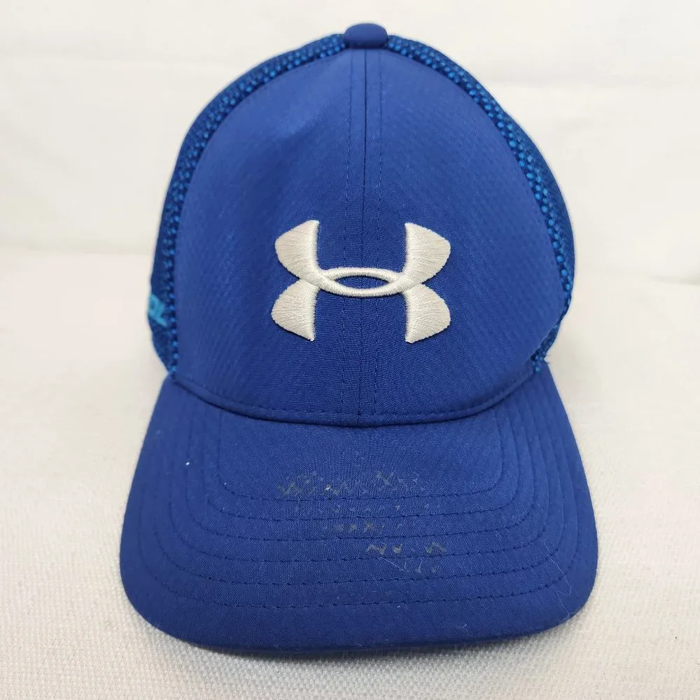 Under Armour Youth Boys Small / Medium Fitted Mesh Baseball hat Logo Golf